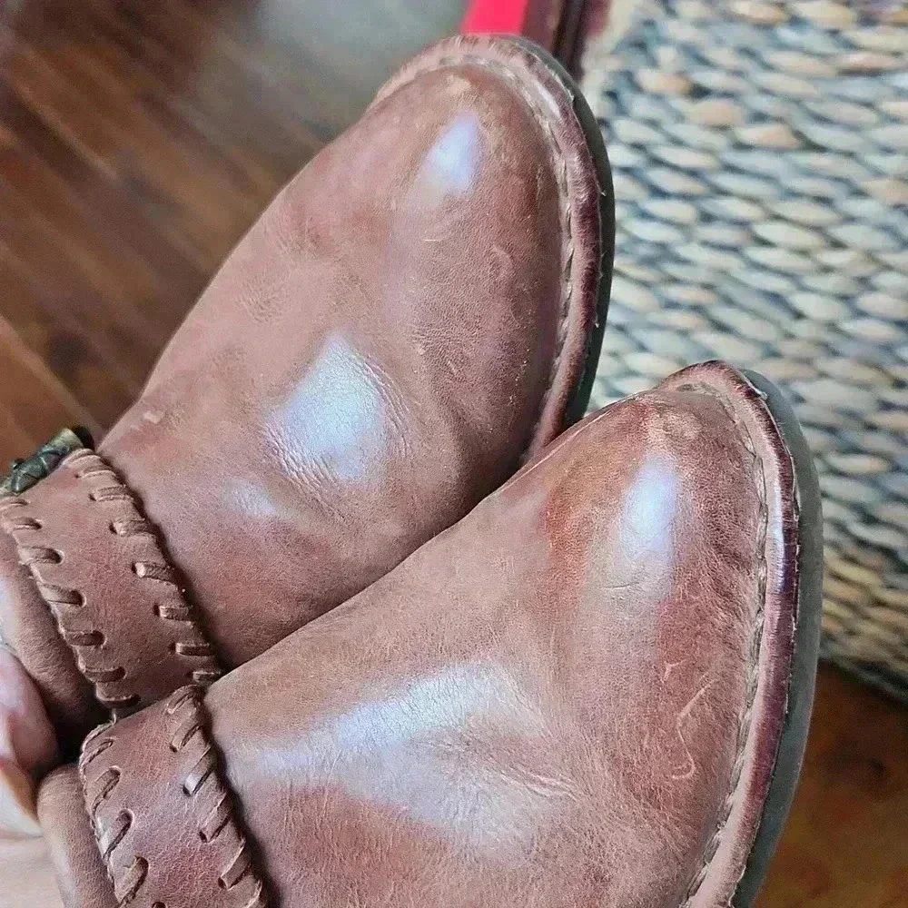 Bussola Woodsville Leather Mules Size 8 Tan‎ - Picture 9 of 14